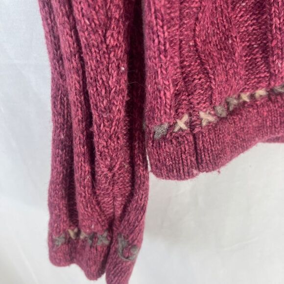 Woolrich Vintage Chunky Space Dyed 1/1 Zip Ramie/Wool Blend Sweater Sz S - Picture 4 of 9